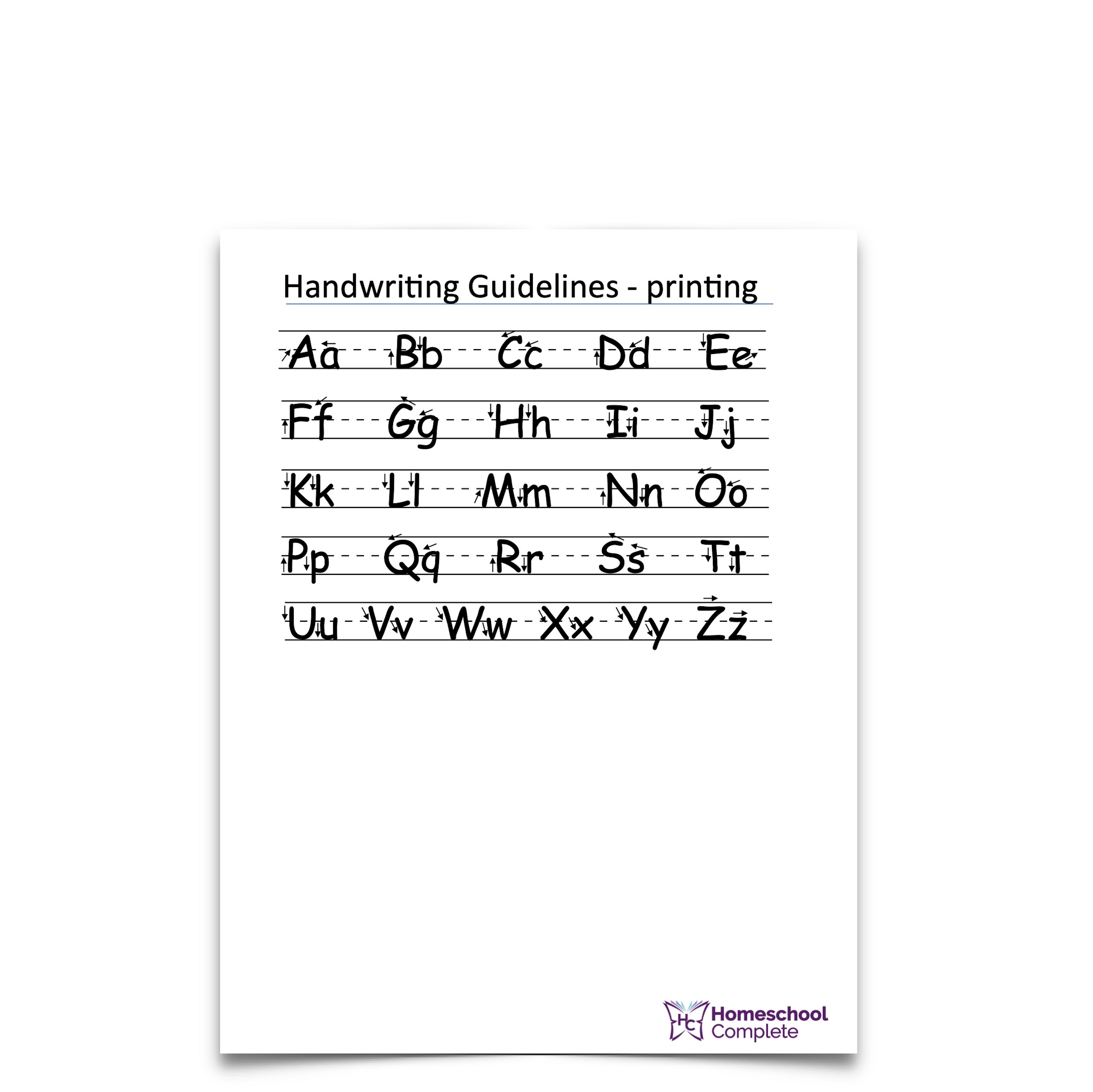 Handwriting Guideline: Printing